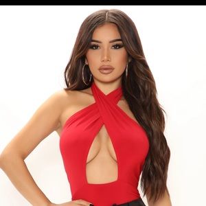 Red Halter Top Size M